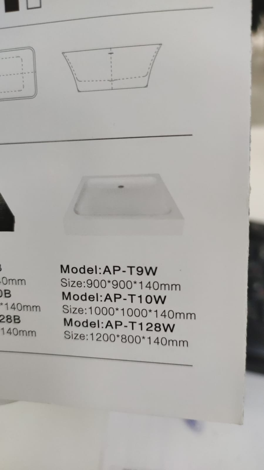 Душевой поддон Apollo AP-T128W 120x80см