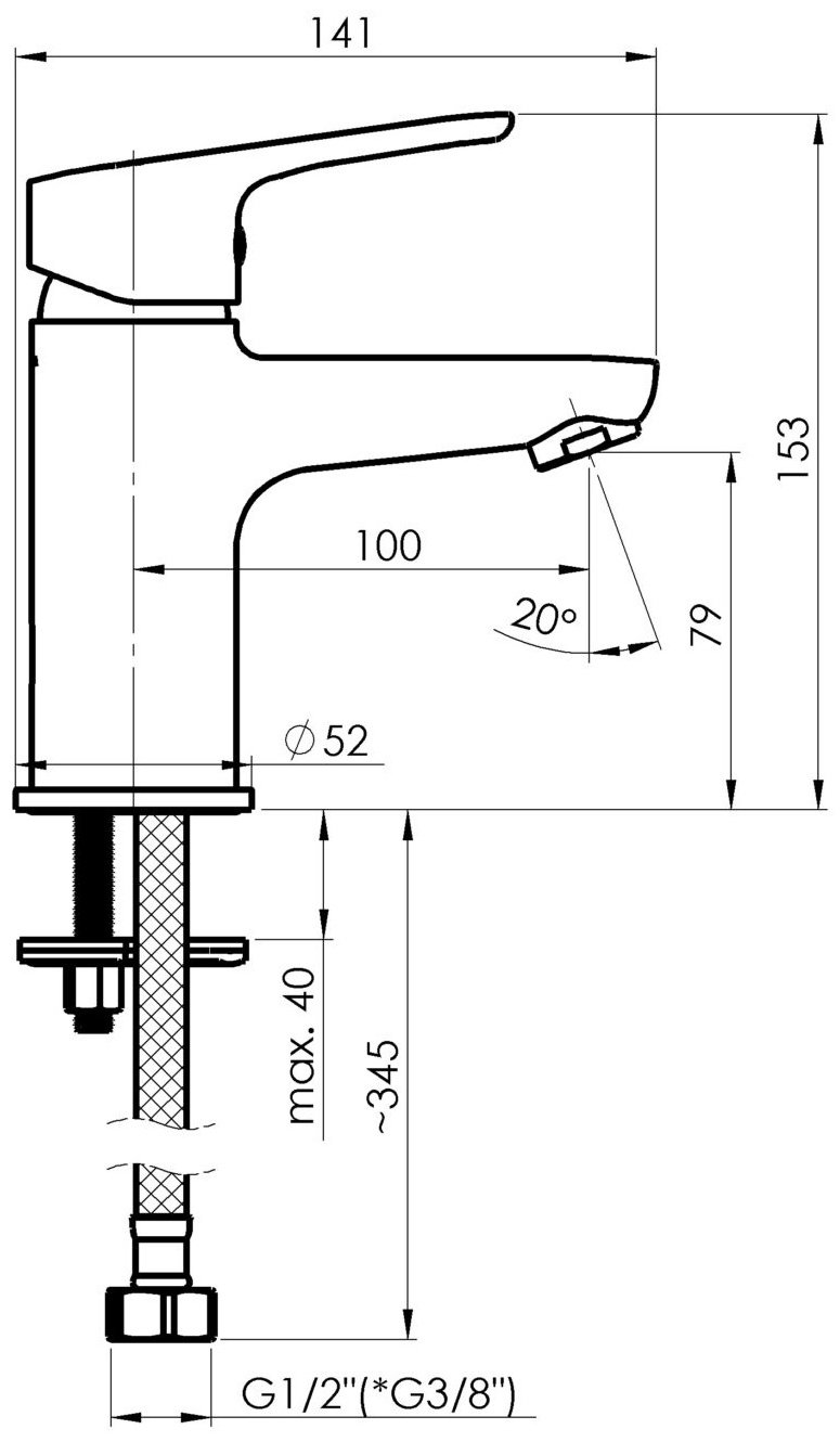 Смеситель для раковины Rubineta Uno 18 WT2N800671 белый купить,32700