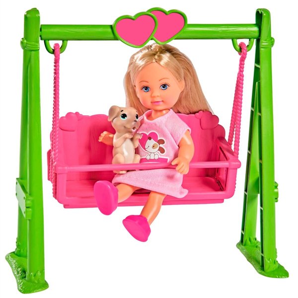 Кукла Steffi Love Еви на качели с собачкой  12/72 12см купить,NaN