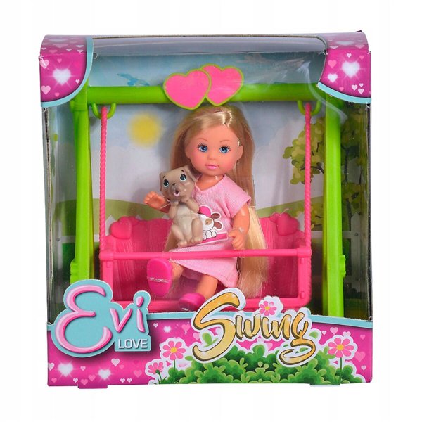 Кукла Steffi Love Еви на качели с собачкой  12/72 12см купить,NaN