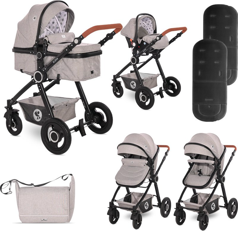 Коляска трансформер Lorelli Alexa Set Opaline Grey Elephants 2185 купить,NaN