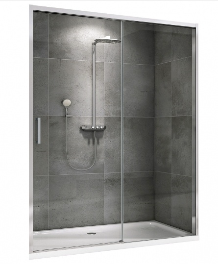 Дверь душевая Abber Komfort AG93170 170х200см серый