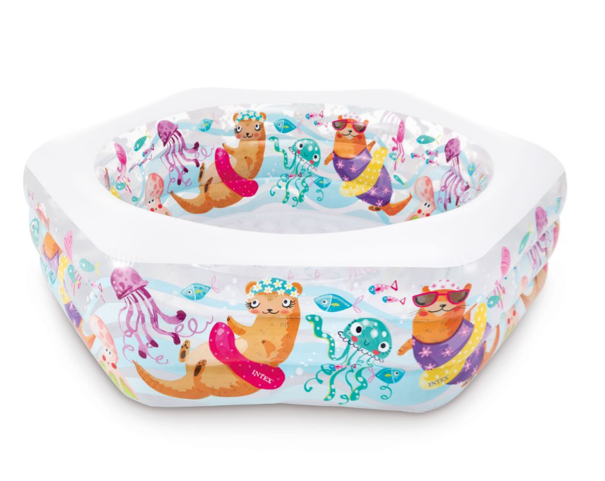 Бассейн надувной детский Intex Happy Otter 56493NP разноцветный