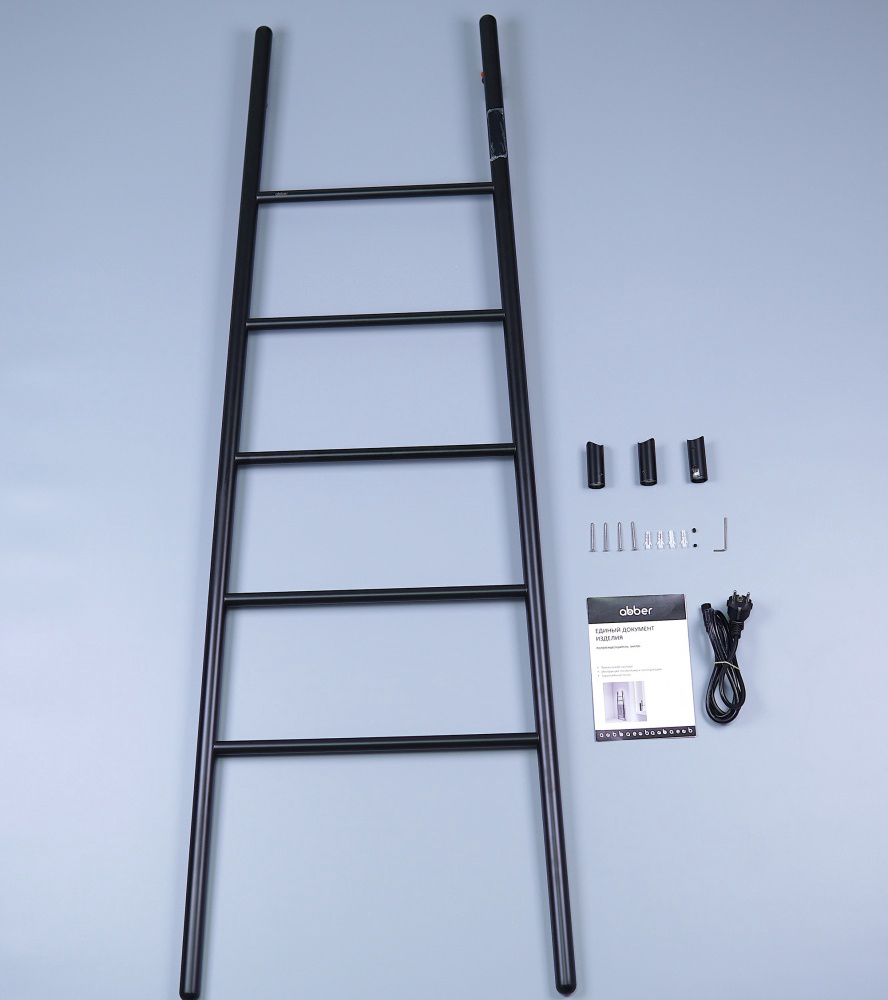 Полотенцесушитель электрический Abber Treppe AH4705MB 152х53см черный купить,NaN