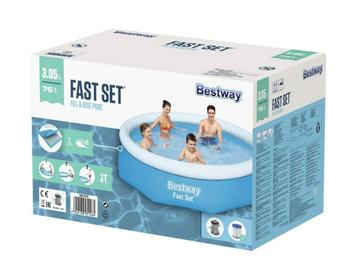 Бассейн надувной Bestway Fast Set 57270 голубой