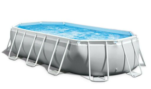 Бассейн каркасный Intex Prism Frame Oval Premium Pool Set 26796NP серый
