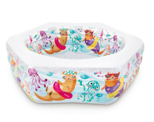 Бассейн надувной детский Intex Happy Otter 56493NP разноцветный