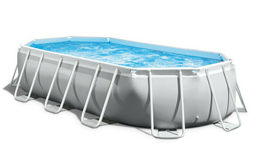 Бассейн каркасный Intex Prism Frame Oval Premium Pool Set 26796NP серый
