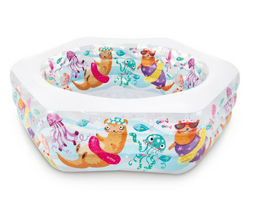 Бассейн надувной детский Intex Happy Otter 56493NP разноцветный