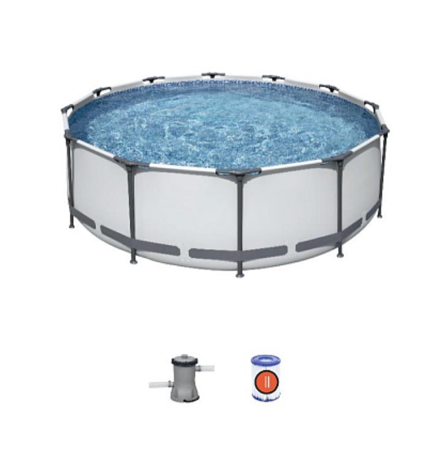 Бассейн каркасный Bestway Steel Pro MAX 56260 серый