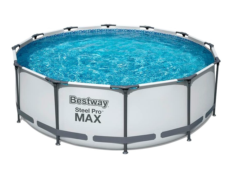 Бассейн каркасный Bestway Steel Pro MAX 56260 серый
