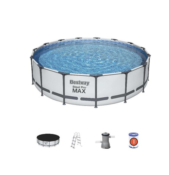 Бассейн каркасный Bestway Steel Pro MAX 5612Z серый
