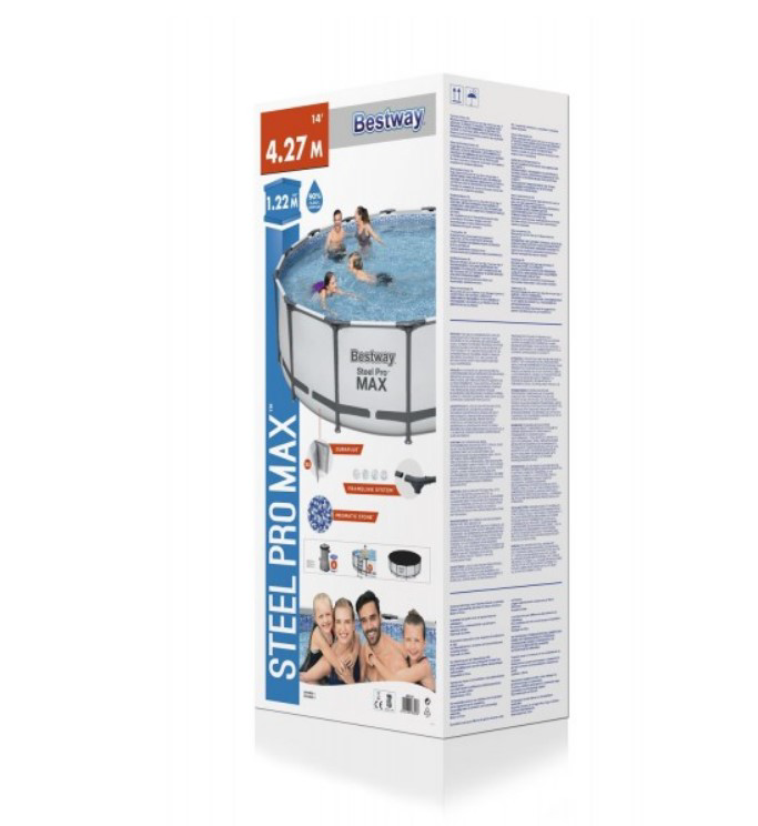 Бассейн каркасный Bestway Steel Pro MAX 5612Z серый