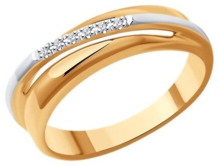 Кольцо Diamant 93-210-01746-1 размер 17 вес 2.5 г серебро, бриллиант