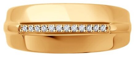 Кольцо Diamant 93-210-01744-1 размер 18 вес 2.2 г серебро, бриллиант купить,51190