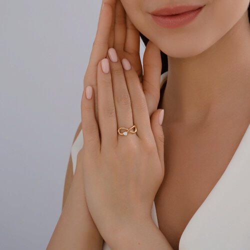 Кольцо Diamant 51-110-02865-1_16 размер 16 вес 1.8 г золото, фианит купить,156999