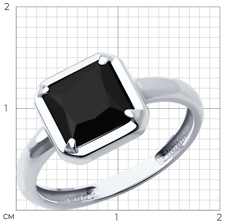 Кольцо Diamant 94-310-01915-1_18 размер 18 вес 1.92 г серебро, оникс купить,27702