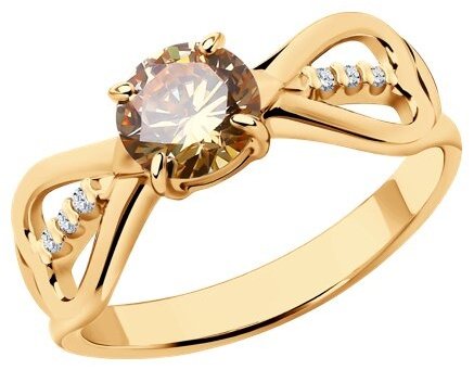 Кольцо Diamant 93-110-01551-2 размер 18.5 вес 2.68 г серебро, фианит