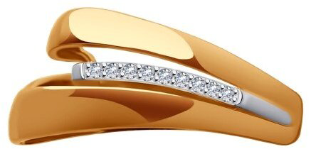 Кольцо Diamant 93-210-01745-1_18 размер 18 вес 2.15 г серебро, бриллиант купить,26630