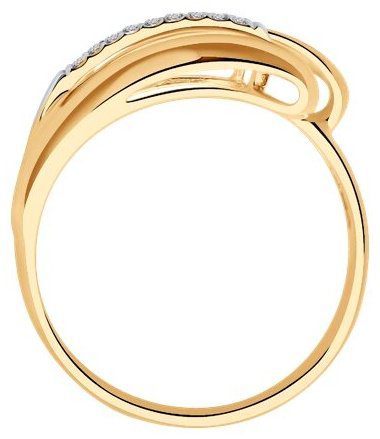 Кольцо Diamant 93-210-01745-1_18 размер 18 вес 2.15 г серебро, бриллиант купить,26630