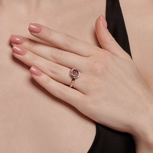 Кольцо Diamant 51-310-02281-4_18 размер 18 вес 2.6 г золото, аметист купить,217103