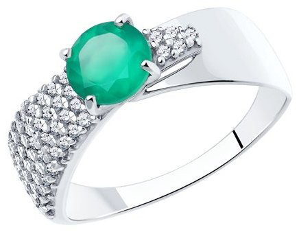 Кольцо Diamant 94-310-00787-1 размер 17.5 вес 2.45 г серебро, фианит купить,NaN