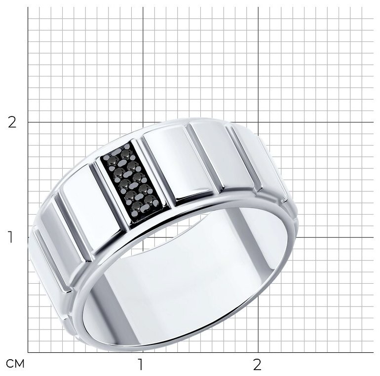 Кольцо Diamant 94-110-02156-1_18 размер 18 вес 9.28 г серебро, фианит купить,54378