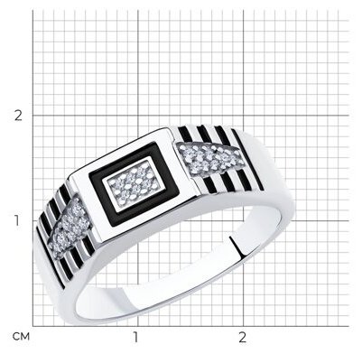 Кольцо Diamant 94-112-00722-1_20-5 размер 20.5 вес 4.61 г серебро, фианит купить,20708