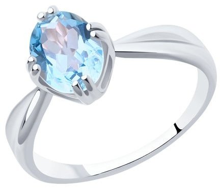 Кольцо Diamant 94-310-00635-1 размер 17.5 вес 1.79 г серебро, топаз купить,22234