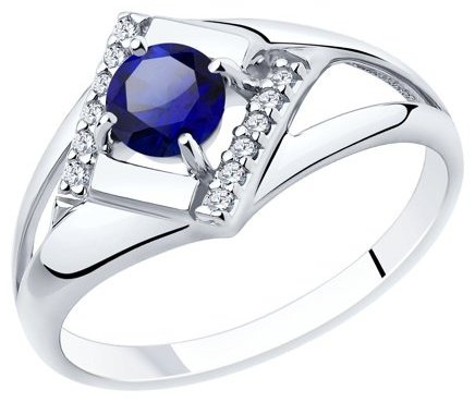 Кольцо Diamant 94-310-00350-1_17 размер 17 вес 2.7 г серебро, корунд, фианит купить,14932