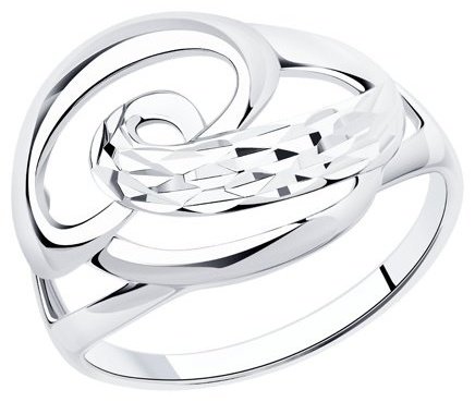 Кольцо Diamant 94-110-00879-1_19-5 размер 19.5 вес 1.95 г серебро, без вставок купить,11346