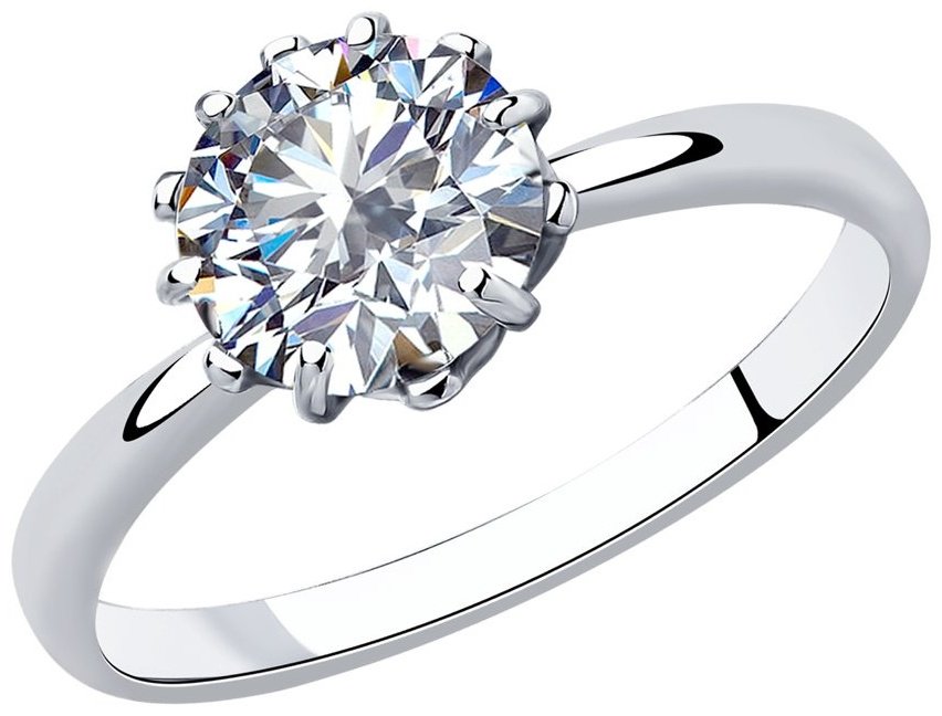 Кольцо Diamant 94-110-01218-1 размер 17.5 вес 2.08 г серебро, фианит купить,12221