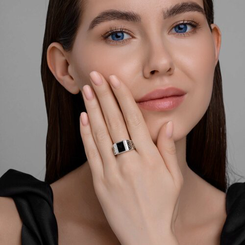 Кольцо SOKOLOV 94014266_s размер 21 вес 3.97 г серебро, фианит, эмаль купить,25650