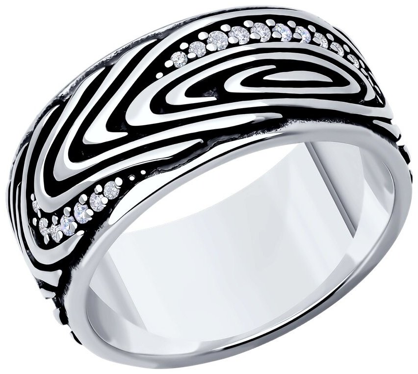 Кольцо Diamant 95-110-02132-1_23 размер 23 вес 13.3 г серебро, фианит купить,53352