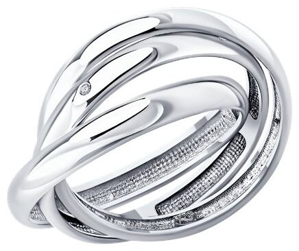 Кольцо Diamant D94-211-02238-1_s размер 18.5 вес 4.06 г серебро, бриллиант купить,26774
