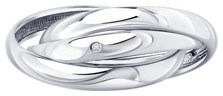 Кольцо Diamant D94-211-02238-1_s размер 17 вес 4.06 г серебро, бриллиант купить,26774