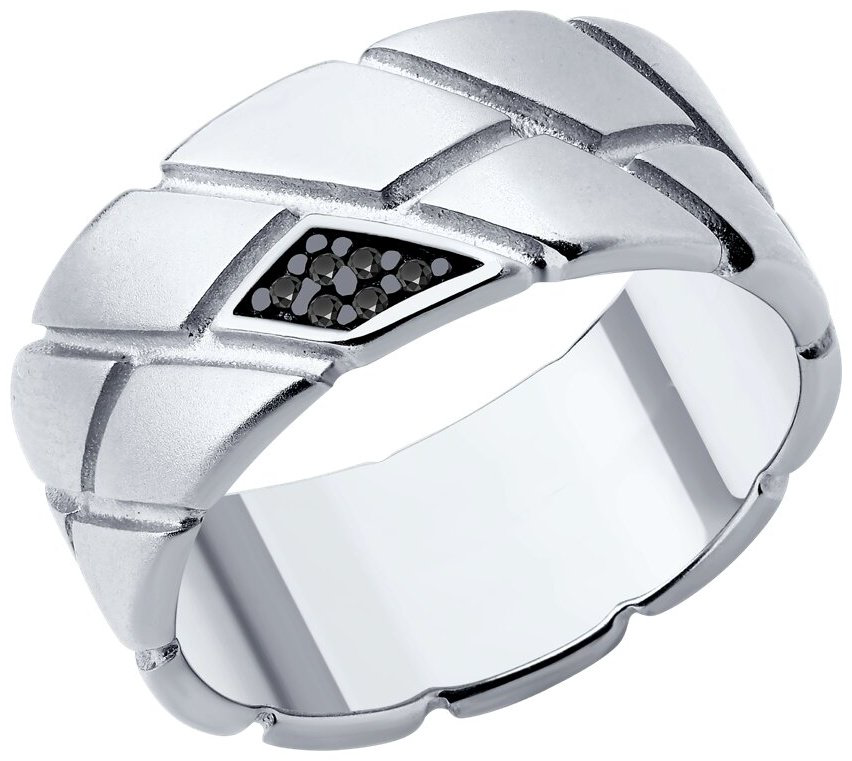 Кольцо Diamant 94-110-02157-1_195 размер 19.5 вес 8.4 г серебро, фианит купить,47196