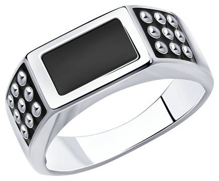 Кольцо Diamant 94-112-00716-1_20-5 размер 20.5 вес 6.03 г серебро, эмаль купить,34557
