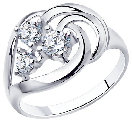 Кольцо Diamant 94-110-00542-1 размер 17.5 вес 2.59 г серебро, фианит купить,13584