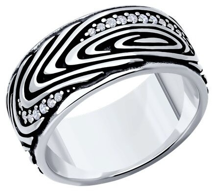 Кольцо Diamant 95-110-02132-1 размер 19 вес 12.18 г серебро, фианит купить,38402