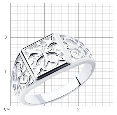 Кольцо Diamant 94-110-00953-1_18-5 размер 18.5 вес 3.38 г серебро, без вставок купить,0