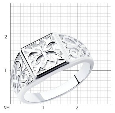 Кольцо Diamant 94-110-00953-1_18-5 размер 18.5 вес 3.38 г серебро, без вставок купить,18187