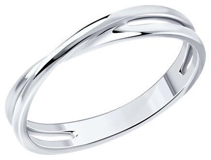 Кольцо Diamant 94-110-01570-1 размер 18 вес 2.02 г серебро, без вставок купить,10843