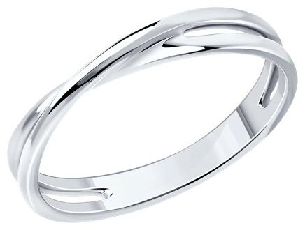 Кольцо Diamant 94-110-01570-1 размер 18 вес 2.02 г серебро, без вставок купить,10843