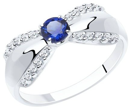Кольцо Diamant 94-310-00750-1 размер 17.5 вес 1.9 г серебро, фианит, корунд купить,13790