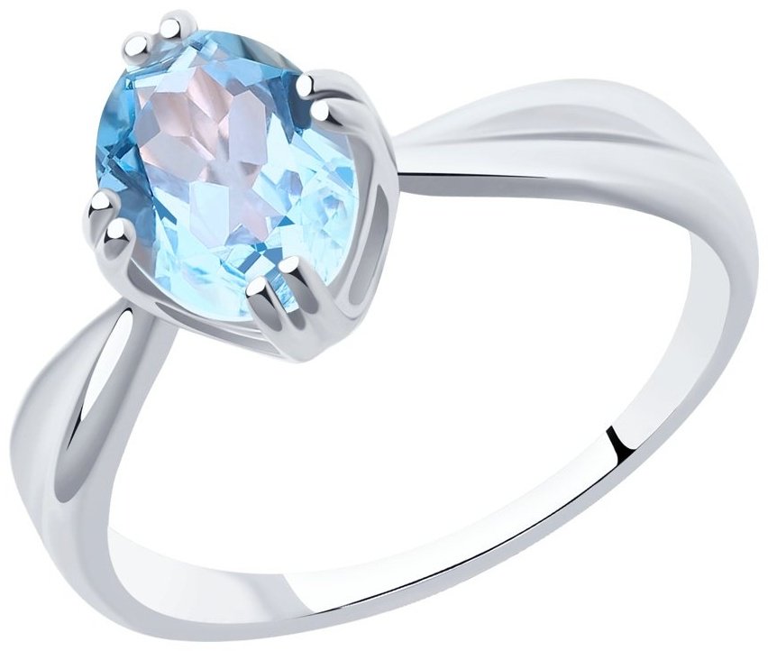 Кольцо Diamant 94-310-00635-1 размер 17 вес 1.68 г серебро, топаз купить,15287
