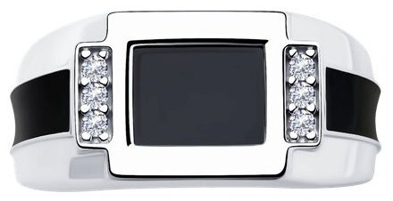 Кольцо Diamant 94-112-00488-1 размер 21 вес 6.2 г серебро, наношпинель, эмаль купить,38887