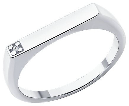 Кольцо Diamant S94-210-02126-1D размер 18.5 вес 2 г серебро, бриллиант купить,14874