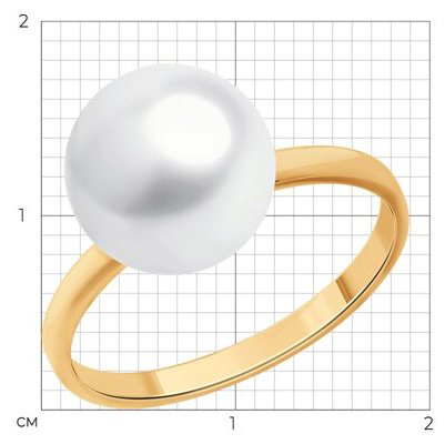 Кольцо Diamant 93-310-01960-1_19 размер 19 вес 2.34 г серебро, жемчуг купить,19800