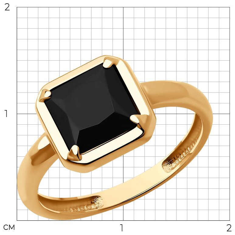 Кольцо Diamant 93-310-01915-1_17 размер 17 вес 1.905 г серебро, оникс купить,19391